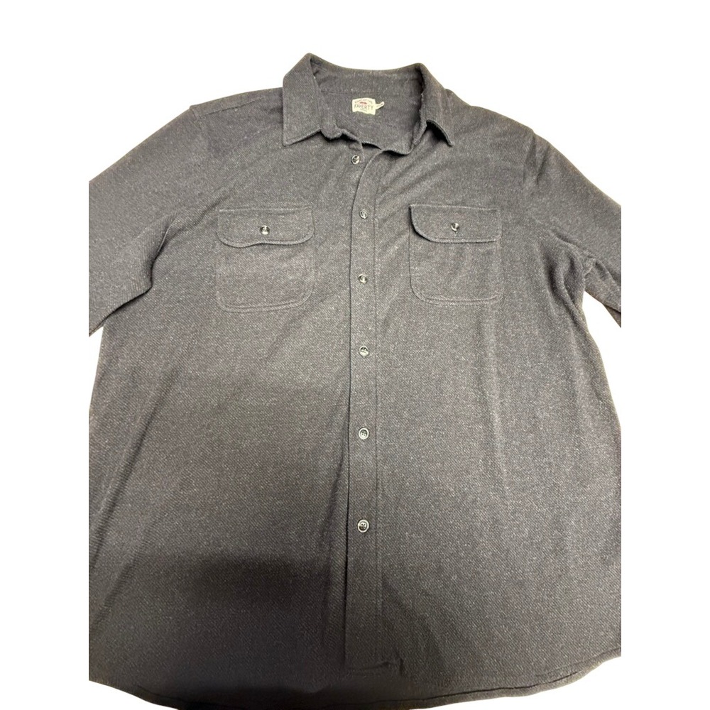 FAHERTY BRAND Men's Dark Gray Textured Long Sleeve Button Up Shirt XXL Preppy - Picture 3 of 10